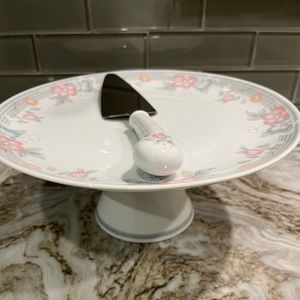 Beau Monde Collection By Action Cake Plate with Matching Server